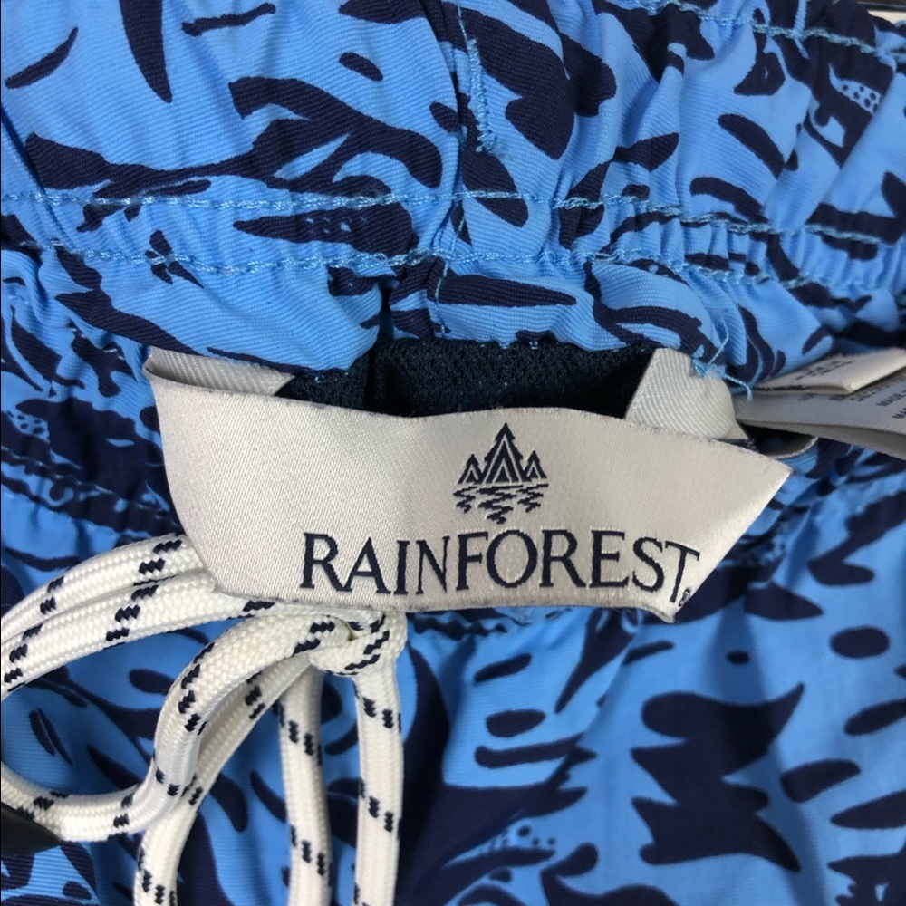Rainforest Shark Print Swim Trunks - Picture 6 of 7